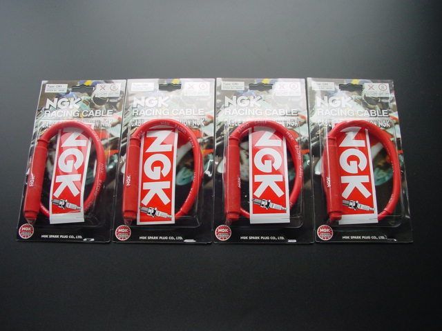 CBX400F NGKプラグコードセット 赤 3191