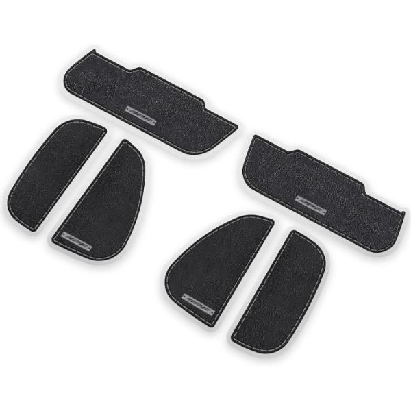 ハイエース 200系 ドアハンドルプロテクター 6枚セット 1台分 ドア傷防止 高品質PVC ブラック レザー調 IPF E1E1