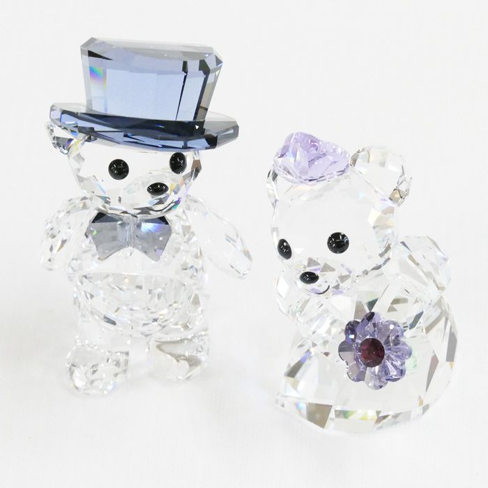SWAROVSKI - SWAROVSKI スワロフスキー Krisベア あなたとわたし オブジェ クリア 1096736【中古】 SWAROVSKI スワロフスキー Krisベア あなたとわたし オブジェ