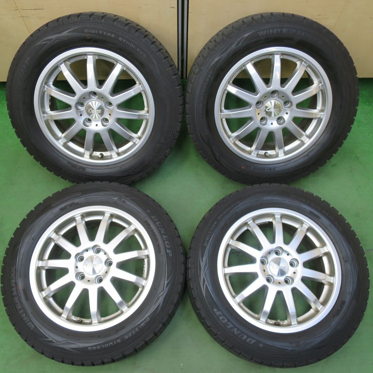 4本価格 ワーゲン 等 C-WORKS MS-1 215|60R16 スタッドレス ダンロップ ウインターマックス WM01 Cワークス 16インチ PCD112|5H 5050504イス