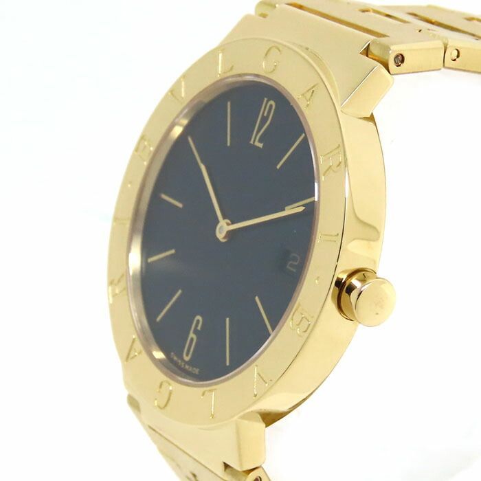 BVLGARI ブルガリ ブルガリブルガリ BB33GGD ブラック文字盤 K18YG 750