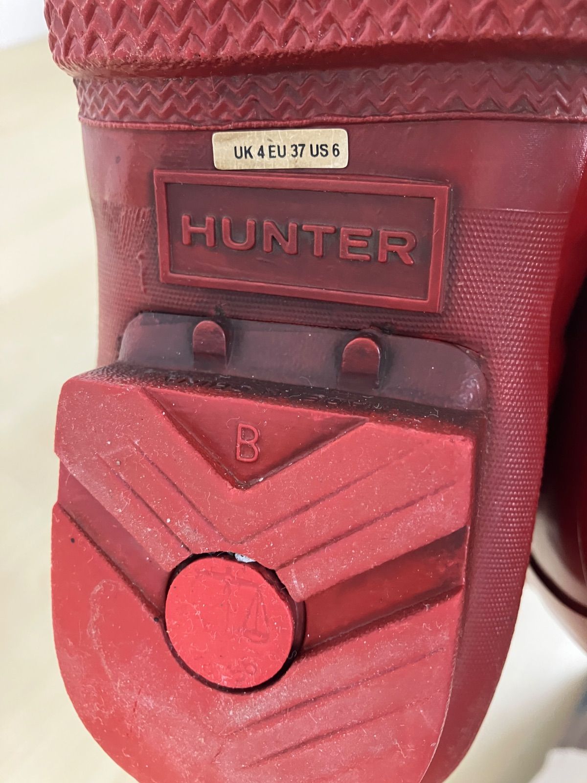 P/HUNTER 長靴 レッド UK4 US6 EU37 - メルカリ
