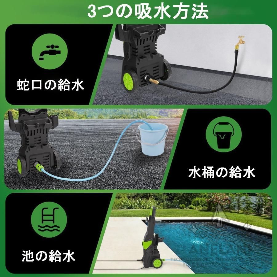 19MPa 高圧洗浄機充電式家庭用高水圧大掃除強力噴射静音水道接続IPX5防水二重絶縁業務用強力洗車自吸両用高性能電動工具