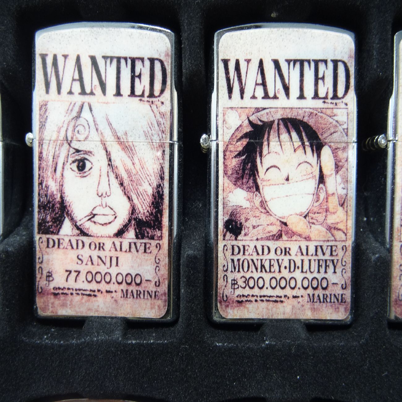 ワンピース　ONE PIECE　レーザー彫刻　ZIPPO風　オイルライターセット ワンピースZIPPO風ライター ワンピース手配書オイルライター 3点