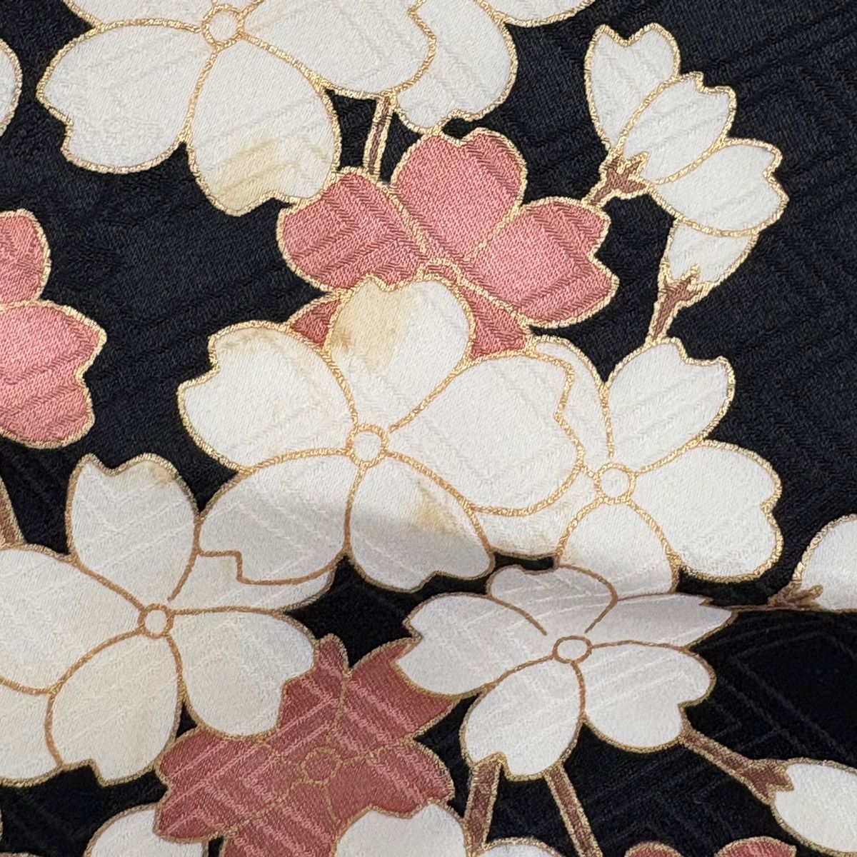 京友禅 京手描友禅 訪問着 金駒 金彩 暈し染 古典 正絹 躾糸付き 京