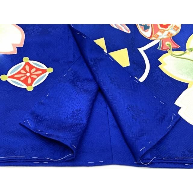 七五三 7歳 女の子用 日本製 正絹 手描き 金駒刺繍 絵羽付け