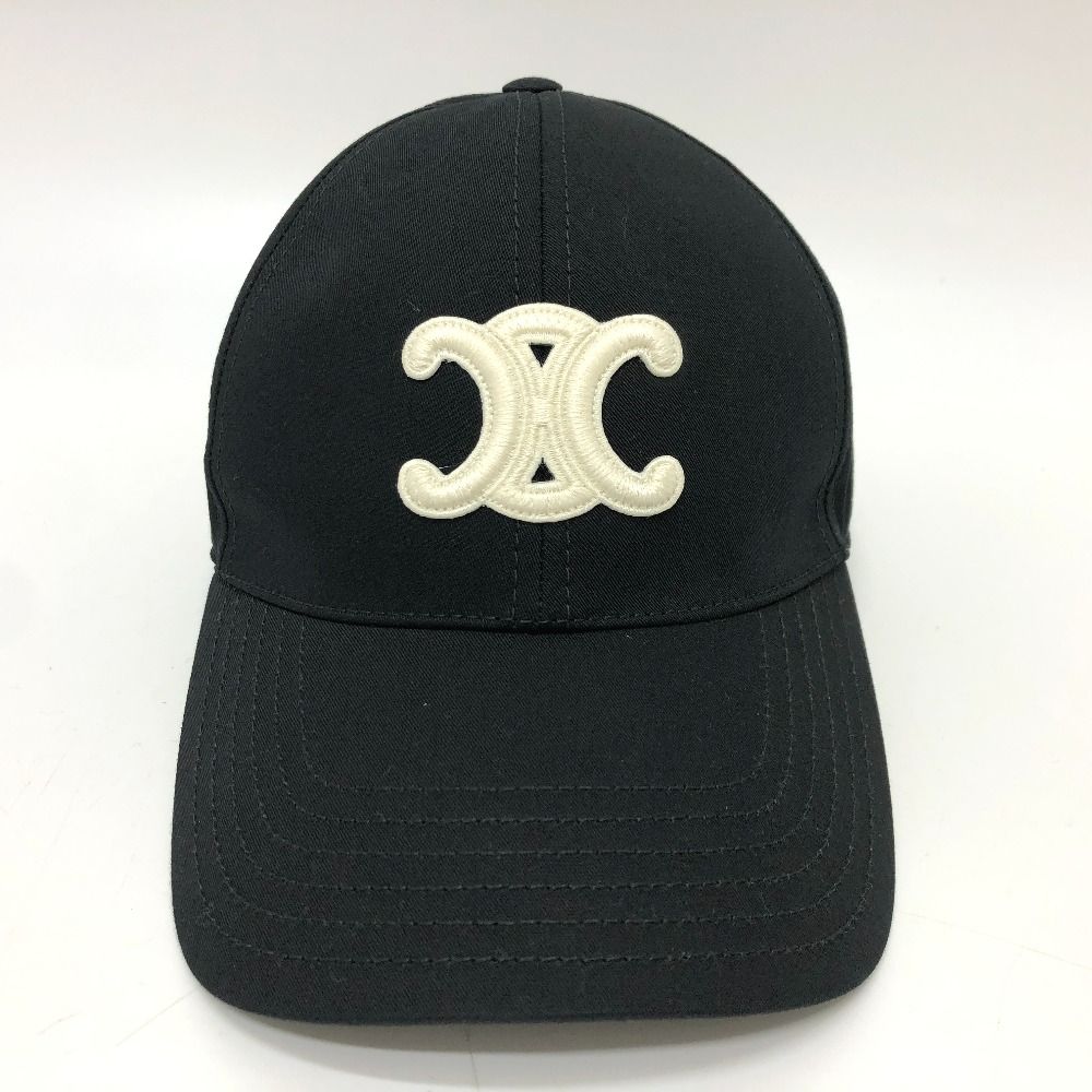 セリーヌ 2AUT6969P トリオンフ キャップ L コットン ブラック CELINE [新品] セリーヌ キャップ トリオンフ ベースボール