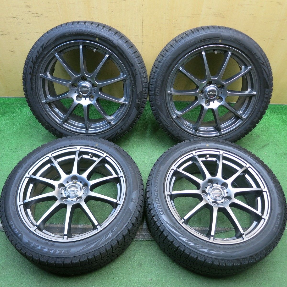 バリ溝 23年 キレイ 9.5分 スタッドレス 215 50R18 ブリヂストン ブリザック VRX2 SCHNEIDER シュナイダー 18インチ PCD114.3 5H 5092009HAス