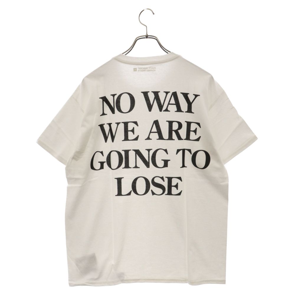 FPAR/FORTY PERCENTS AGAINST RIGHTS (フォーティーパーセント アゲインストライツ) 21SS NO WAY S/S TEE ノーウェイロゴグラフィックプリント 半袖Tシャツ 211NTFP-STM06