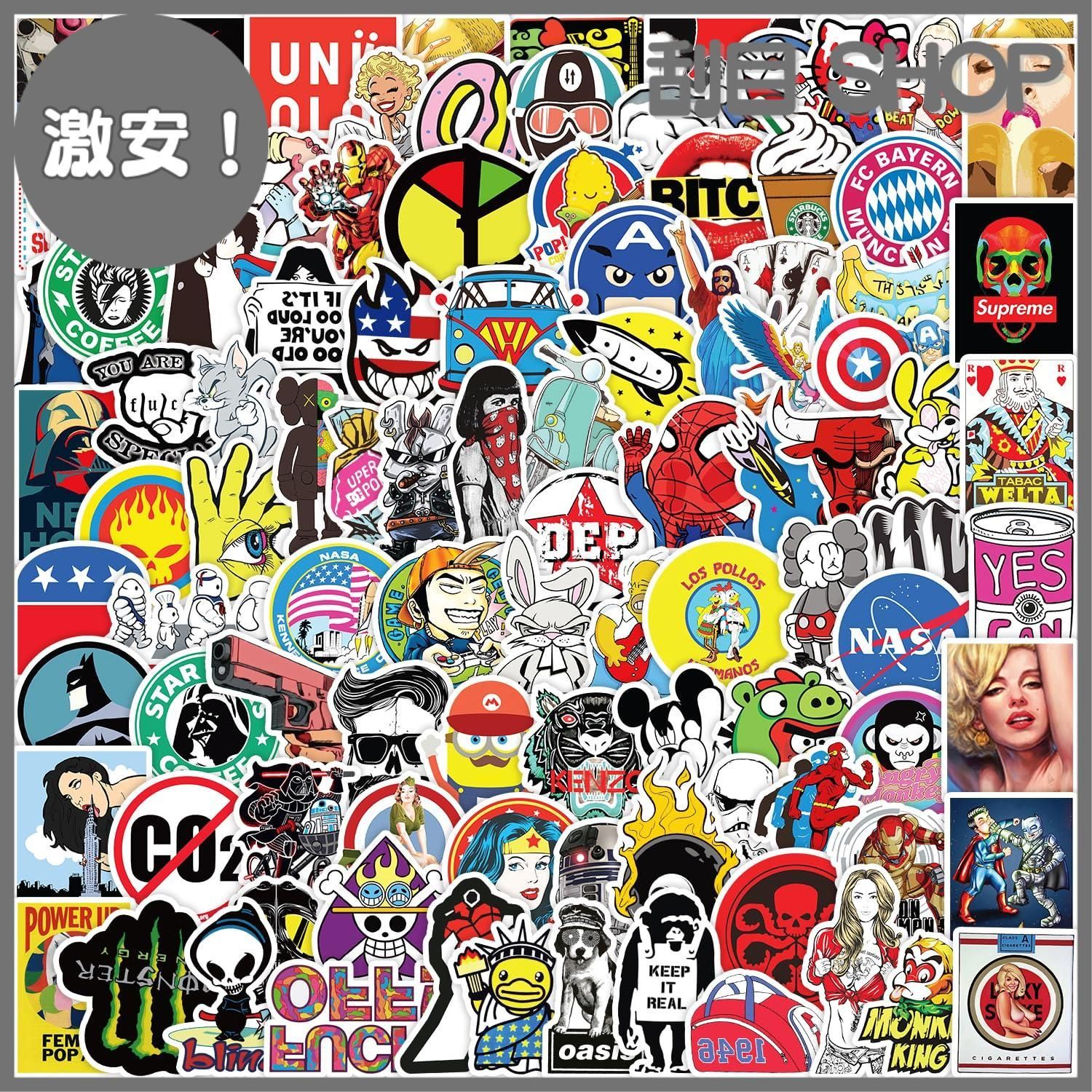 激安！】ステッカーセット おしゃれ 100枚 人気 ブランド Logo