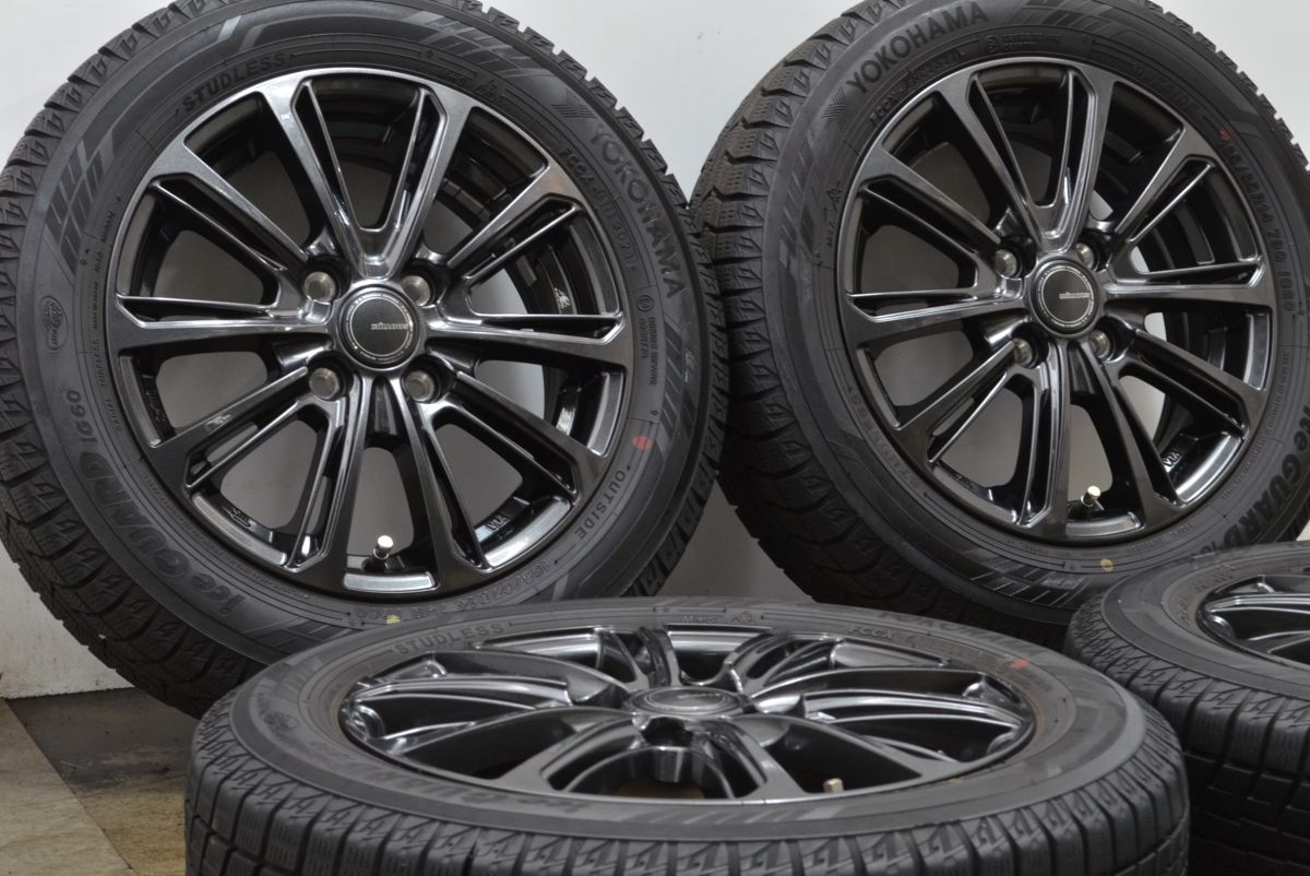 程度良好品 MiLLOUS 14in 5J 39 PCD100 ヨコハマ アイスガード iG60 165 65R14 パッソ タンク ルーミー ジャスティ トール 等に