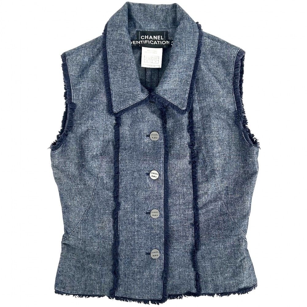 シャネル ベスト レディース デニム アパレル ノースリーブ 服