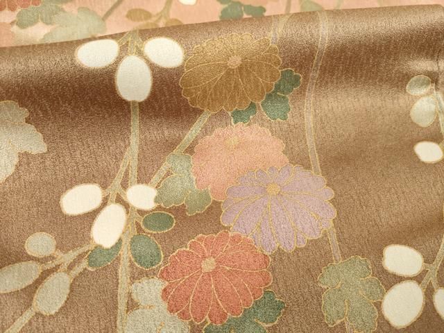 平和屋着物○訪問着 草花文 暈し染め 三越扱い 正絹 逸品 AABB3179ck