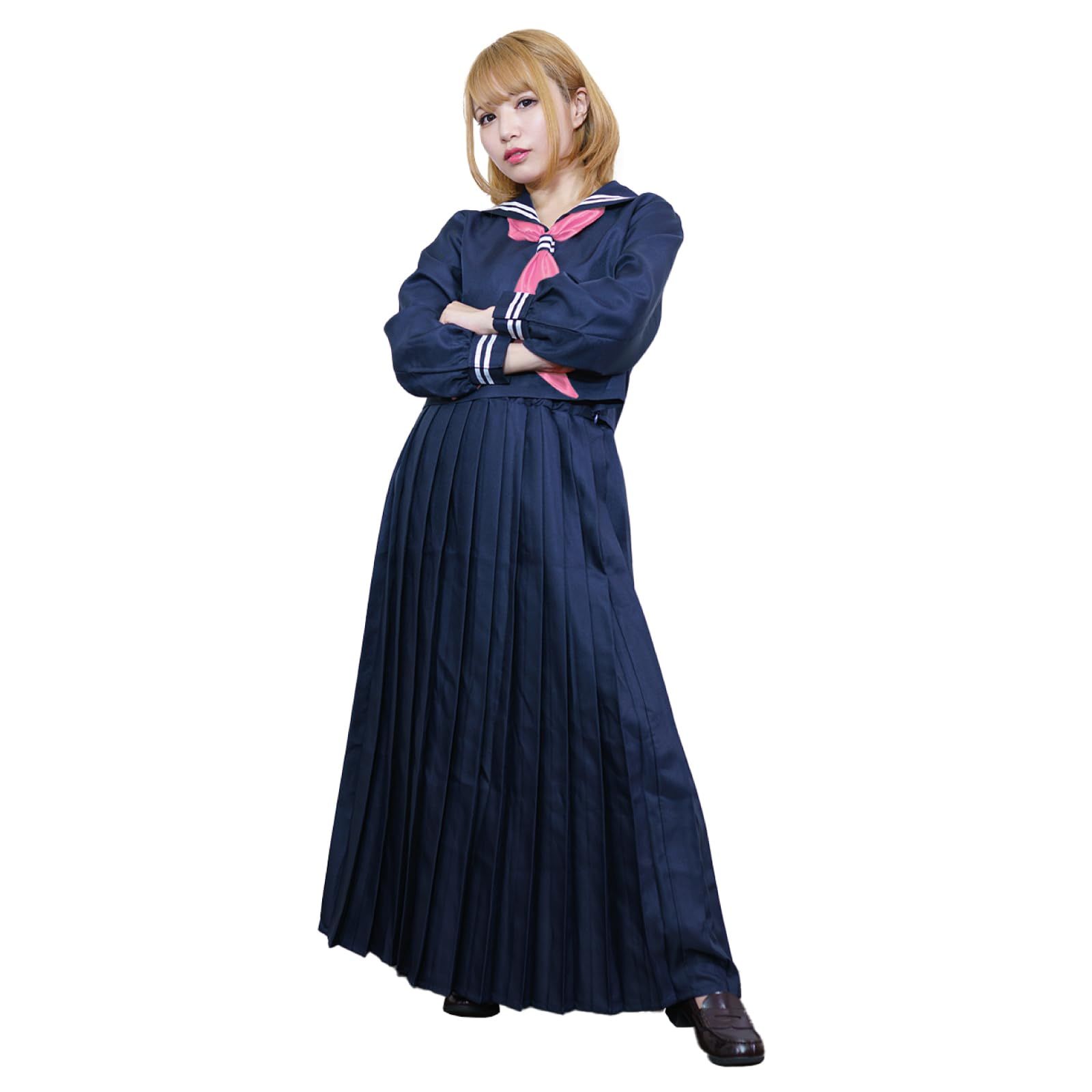 ロンスカヤンキー 人気商品】セーラー服 ロンスカ スケバン 3点 衣装 女性 これであなたも人気者 レディース ヤンキー コスプレ  パーティやイベントでぜひご利用ください 学ラン [スペースホビー] - メルカリ