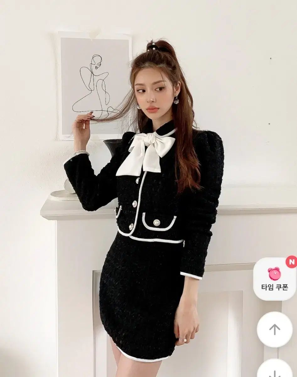 スイートグラム アミラ スカーフ ジャケット アミラ バイカラ―LINE スカート