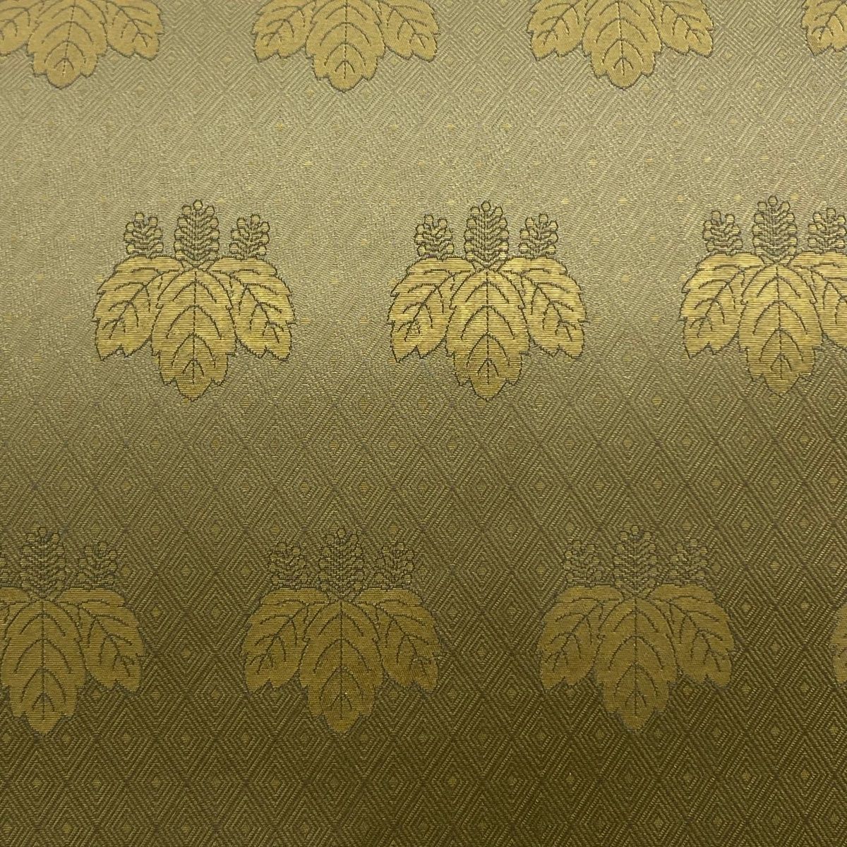 袋帯 美品 逸品 長嶋成織物 落款 瀞金錦 桐 入子菱 本金箔 金色 袋帯 美品 逸品 長嶋成織物 落款 瀞金錦 桐 入子菱 本金箔 金色