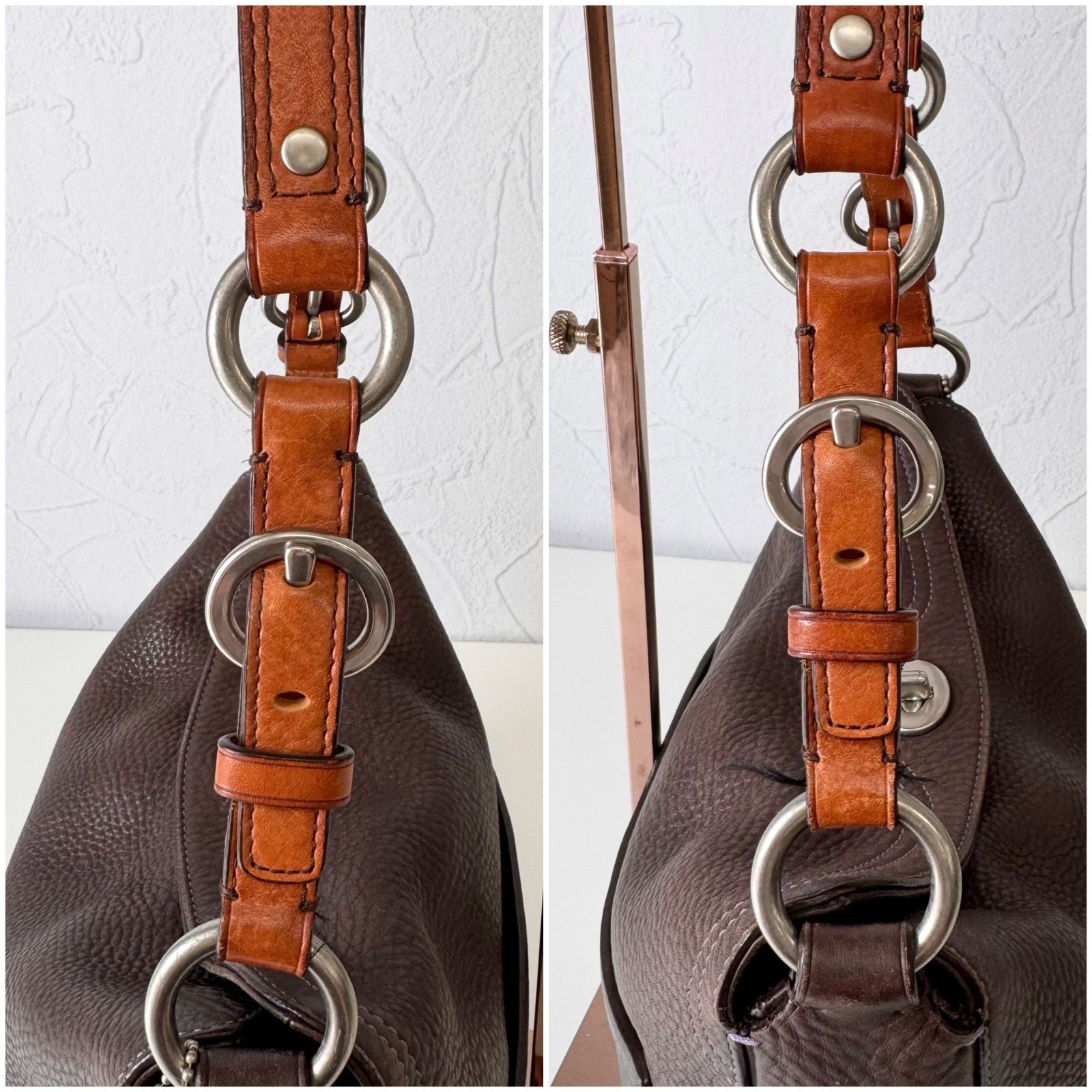 COACH コーチ ハンドバッグ ミランダ サッチェル ターンロック ブラウン ✨Cランク COACH コーチ ワンショルダーバッグ ハンドバッグ