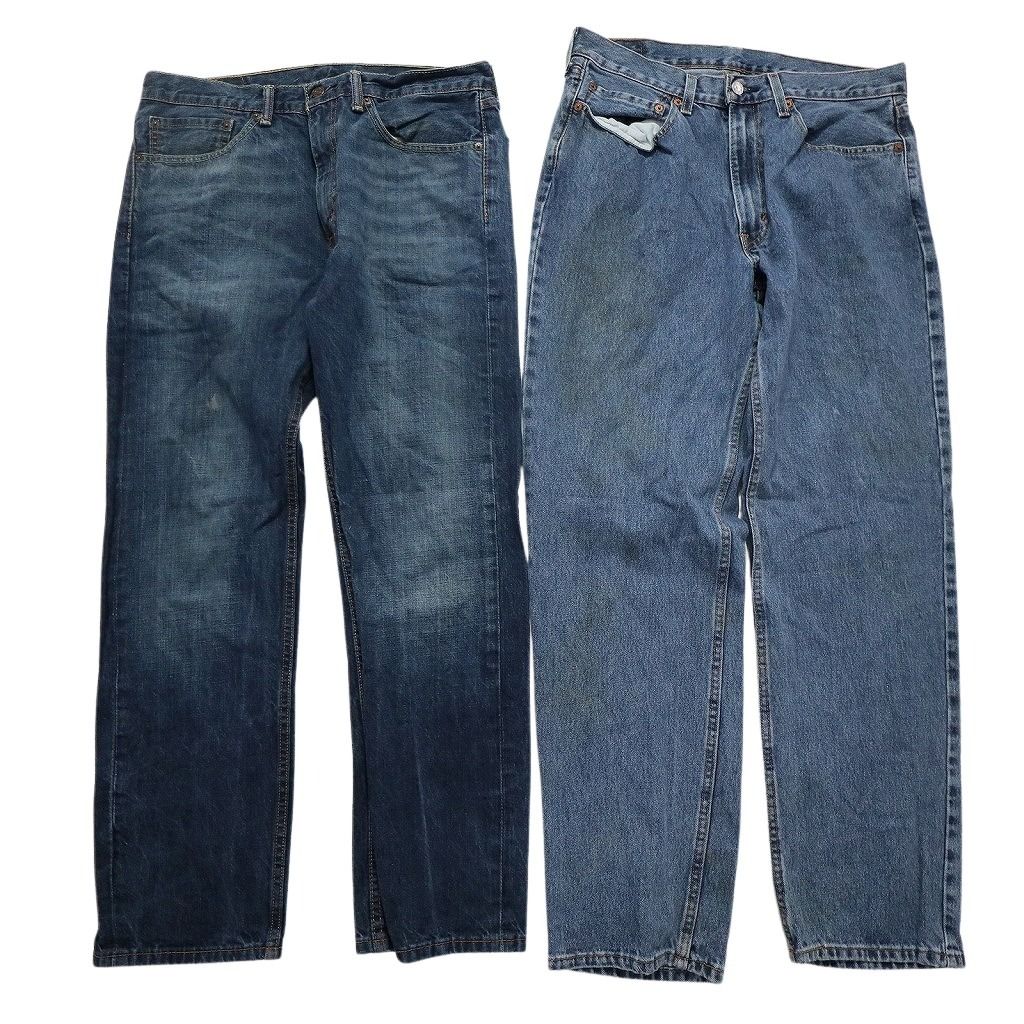 古着卸 リーバイス 550 デニム パンツ 8枚セット メンズ 30 32 34 インディゴブルー ブラック ヒゲ 古着 NC1265 KIN-KAAI_COM