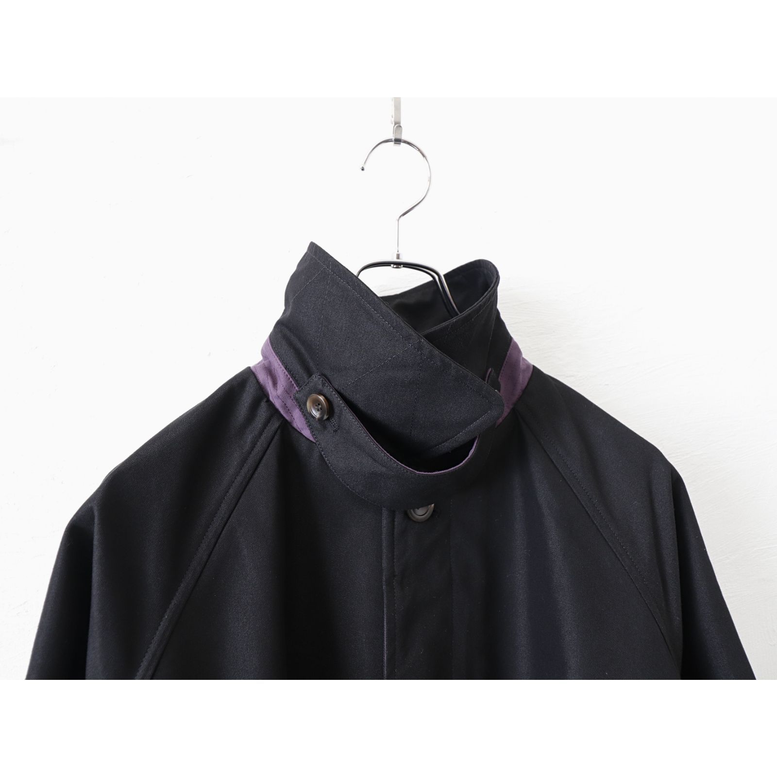 KELEN / BAL COLLAR COAT“GRAVES 2TONE” - BLACK ケレン / バルカラー  