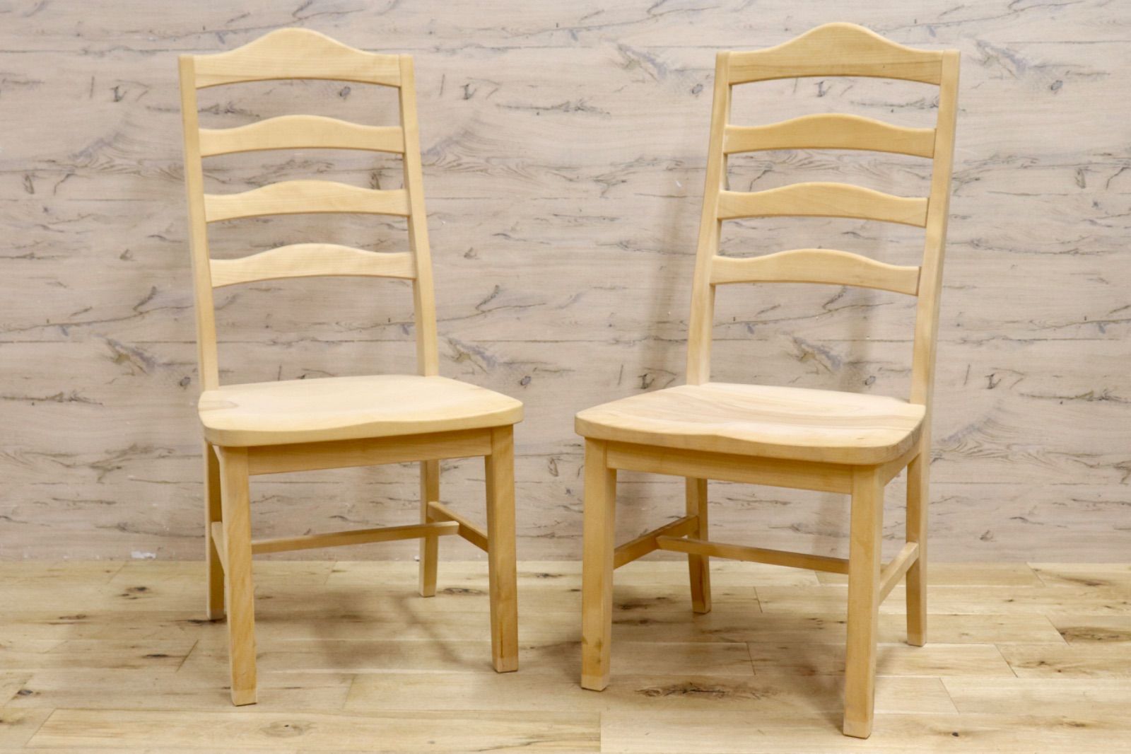 GMIS303A北海道民芸家具 ダイニングチェア 2脚セット 椅子 木製家具 ナチュラル シンプル モダン 国産家具 樺材 飛騨産業
