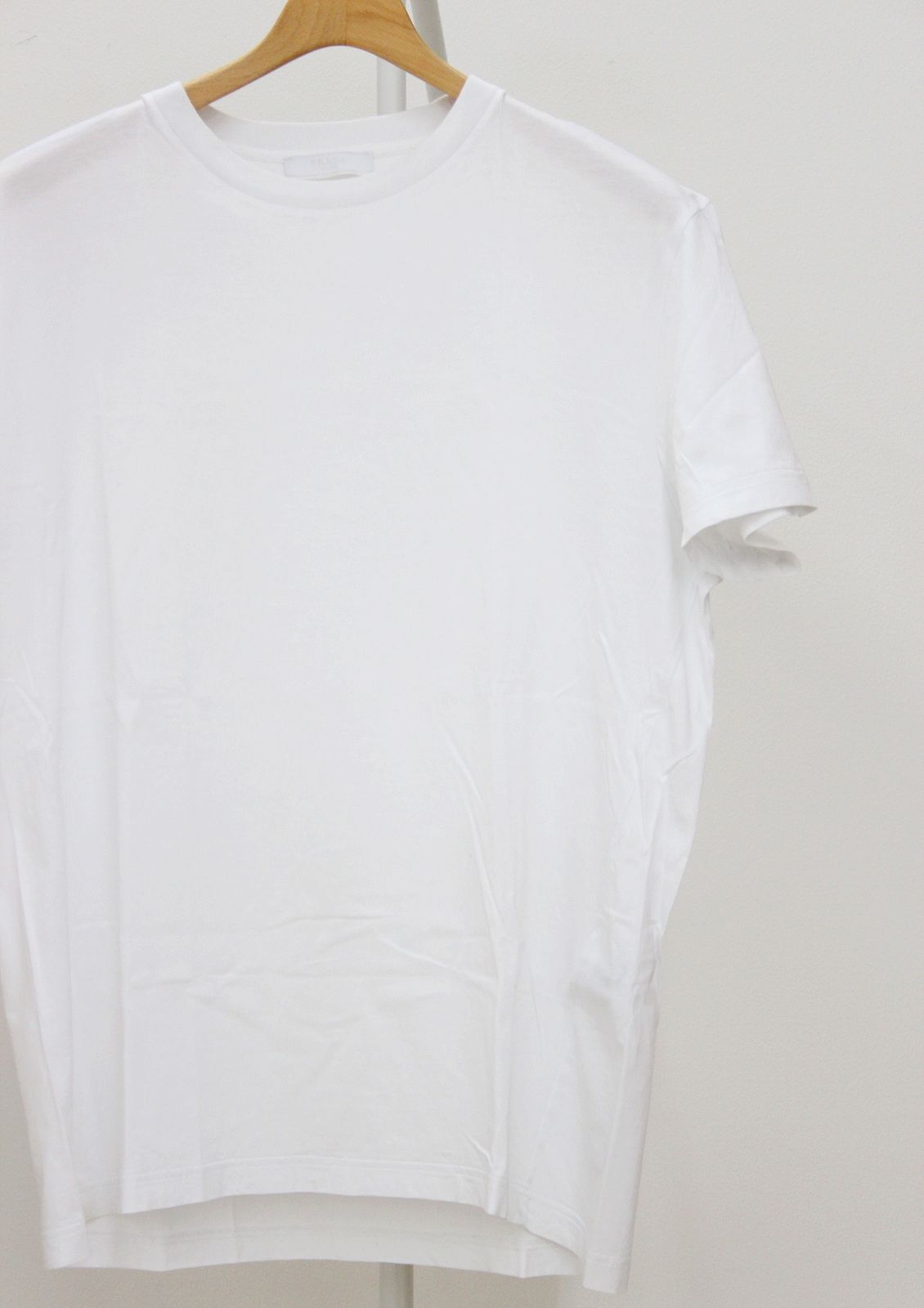 PRADA(プラダ) 白Tシャツ Lサイズ メンズ ホワイト 無地 コットン100