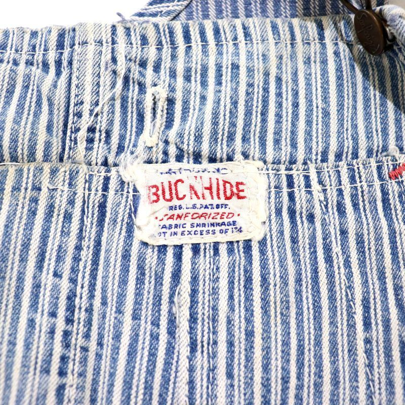 50s vintage BUCKHIDE ランダムヒッコリー オーバーオール
