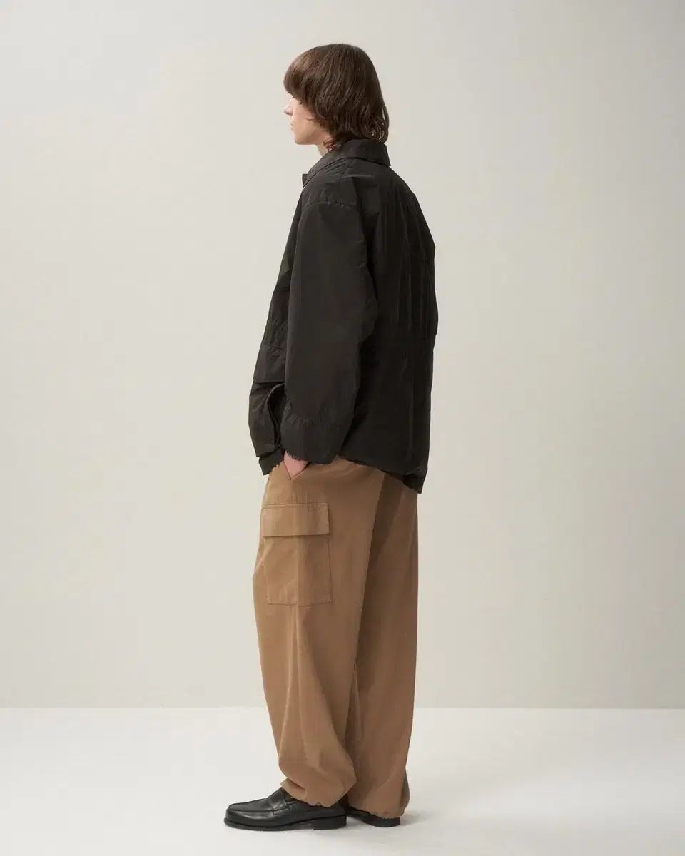 ATON SATIN PARATHUTE CARGO PANTS