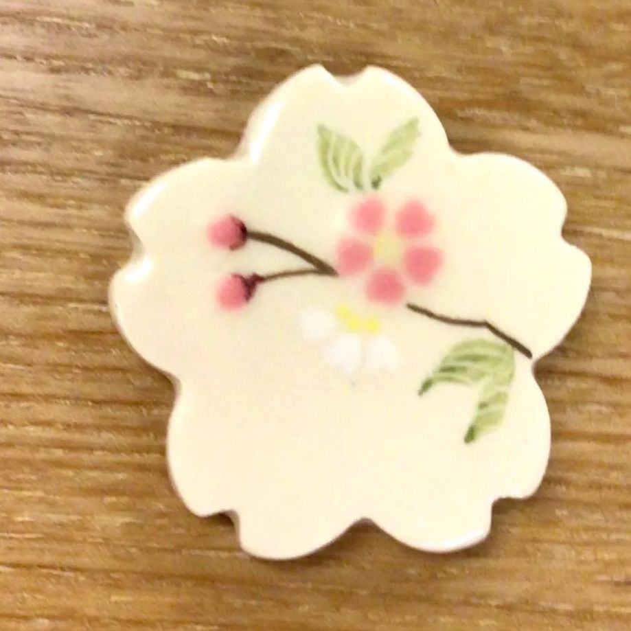 化*子様 箸置き大量セット　清水焼　瓢箪型　桜模様　忠窯　治泉窯　大津絵　等 清水焼・陶泉窯 桜の絵変わり箸置5個セット - メルカリ