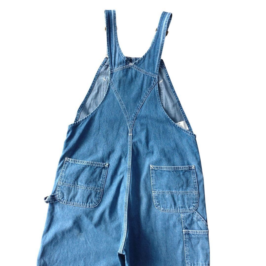 □古着 USA製 Carhartt カーハート デニムオーバーオール サロペット