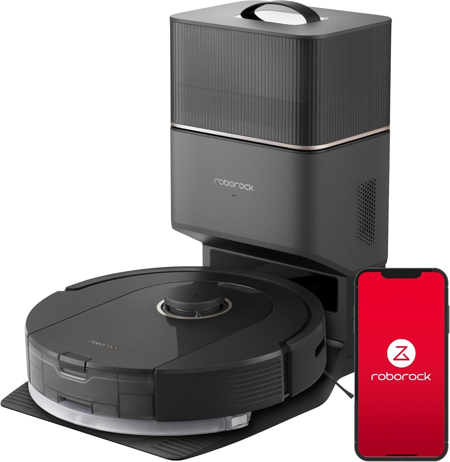 ロボット掃除機 ロボロック roborock Q5Pro 5500Pa 自動ゴミ収集 水拭き 強力吸引 デュアルメインブラシ 水量調節 高精度レーザーセンサー エリア指定吸引