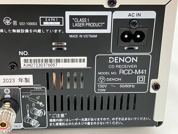 DENON RCD-M41 2023年製 2023年製 DENON RCD-M41 CDレシーバー 黒 ブラック