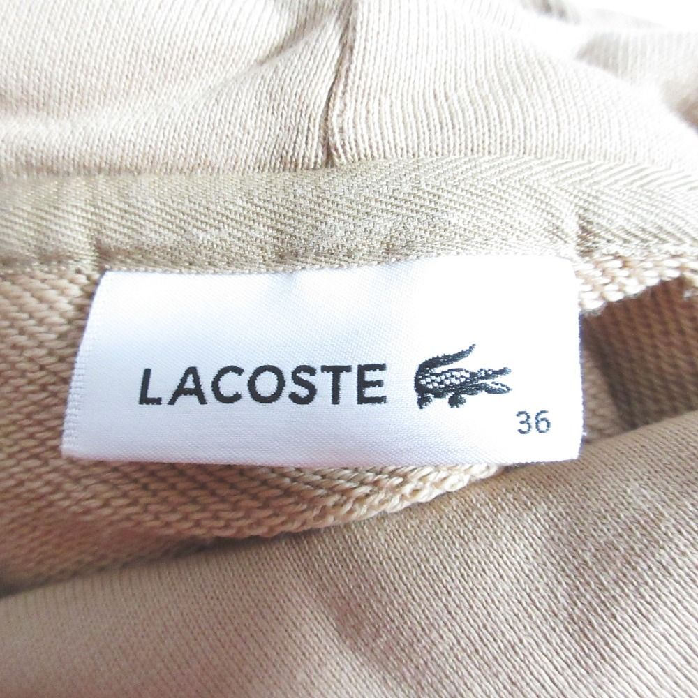 美品 LACOSTE ラコステ プレミアムスウェットフーディプル