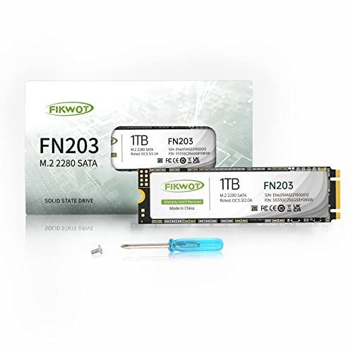FN203-M.2 SATA_1TB Fikwot FN203 1TB M.2 SATA SSD SLC キャッシュ 3D NAND TLC SATA III 6Gb/s M.2 2280 NGFF 内蔵 SSD 最大読込: 550MB/s 最大書き：480M