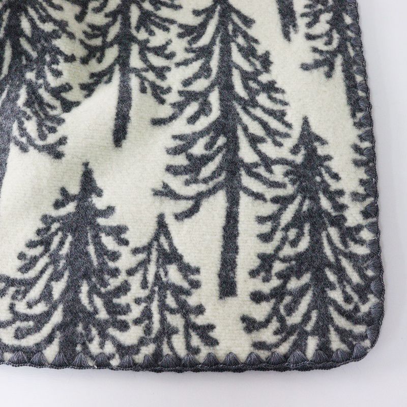 安心の日本正規品即日配達! ミナペルホネン mina perhonen metsa メッツァ za7546 ジャガード 大判 ブランケット L ｜グレー オフホワイト 2400014604429 お早めにどうぞ！！