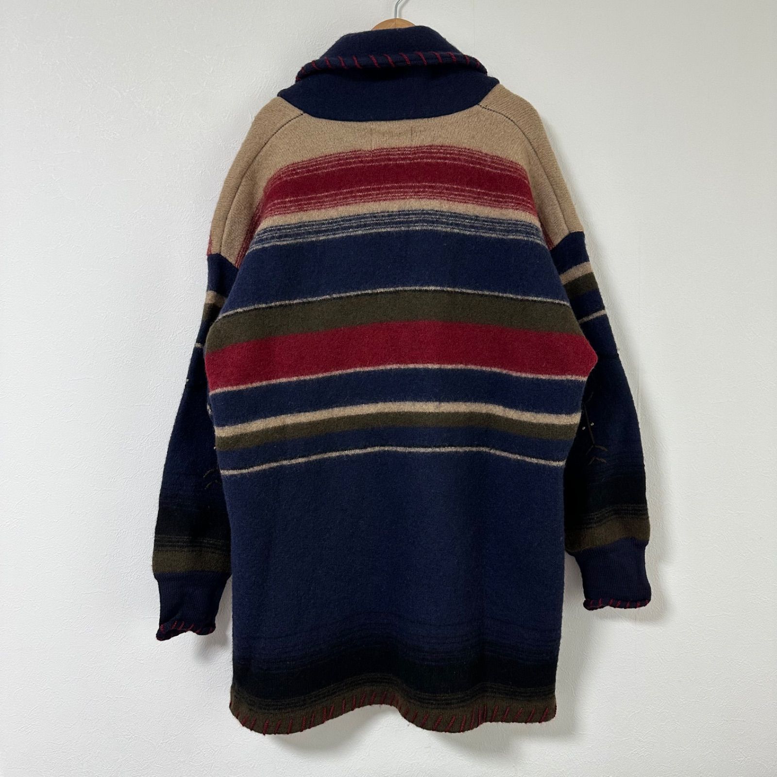 【Woolrichウールリッチ】ネイティブボーダー　ニットカーディガン　ウール Woolrich ウールリッチ】ネイティブボーダー ニットカーディガン