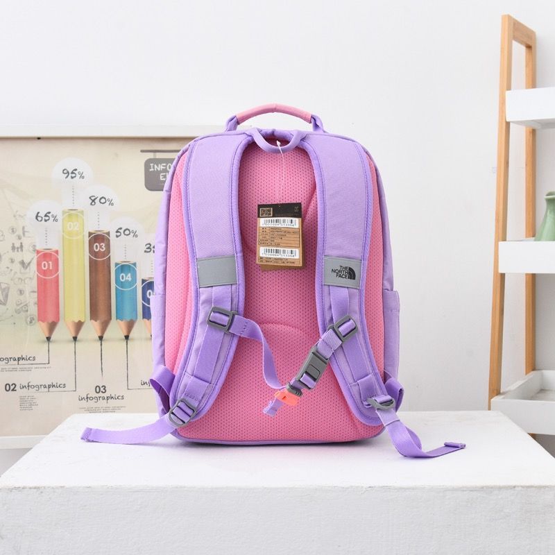 全新品 (ザノースフェイス) THE NORTH FACE KIDS PREPPY AIR SCH PACK II バックパック リュック (LAVENDER(NM2DP02U) 4点セット