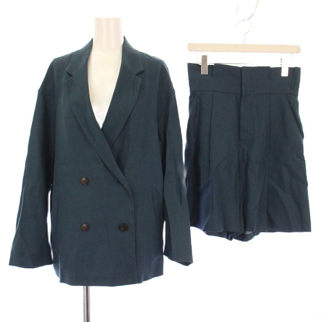 アンクレイヴ UNCRAVE 21SS スーツ テーラードジャケット ショートパンツ キュロット 1 緑 JKUVIM0300 |KH