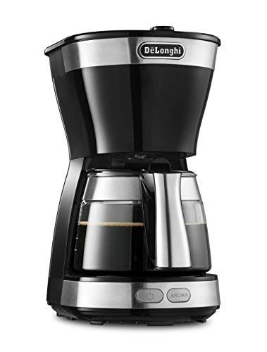 1 ブラック_1 コーヒーメーカー単品 DeLonghi デロンギ De Longhiドリップコーヒーメーカー アクティブ ICM12011J-BK レギュラーコーヒー 5杯用 ペーパーレスフィルター インテンスブラック ファミリー登録で3