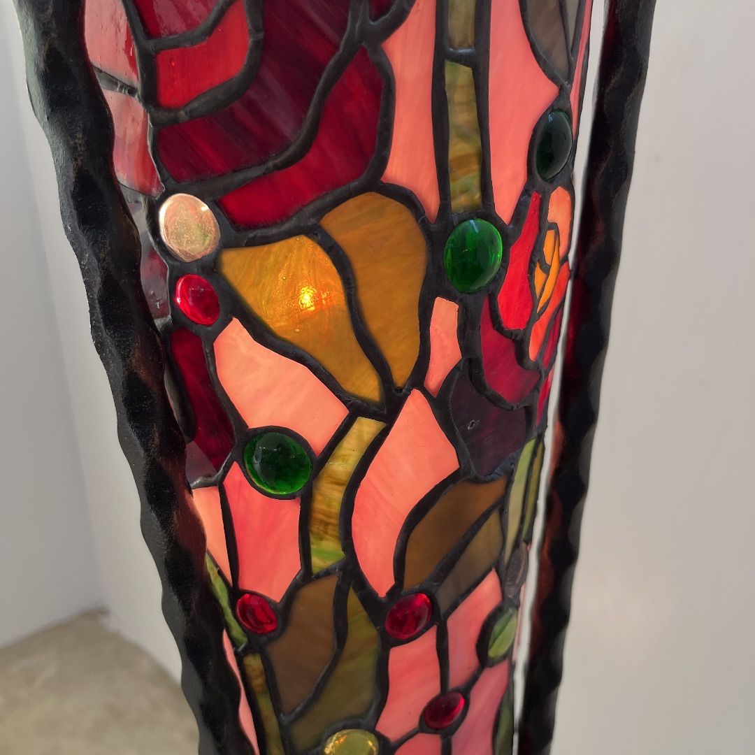 ステンドグラス フロアスタンドランプ 大型 新品！ステンドグラス 165cm 大型フロアスタンドランプ