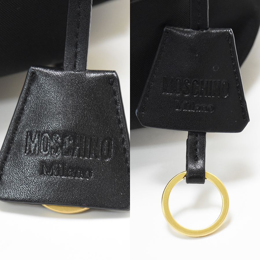 ABランク】MOSCHINO 20SS モスキーノ リュック ブラック ゴールド 黒