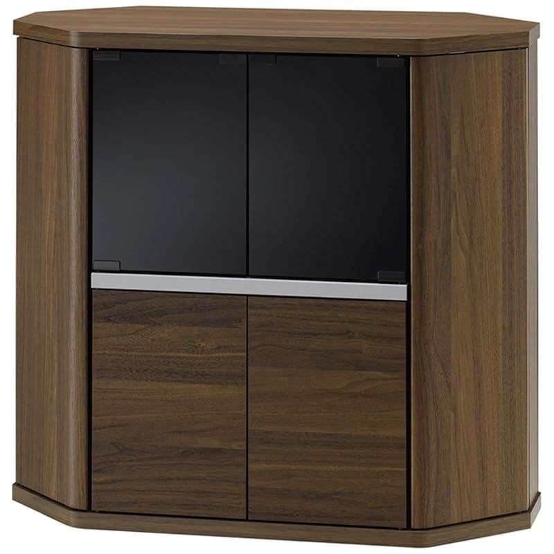朝日木材加工(Asahiwood) テレビ台 RACINE ハイタイプ 32型 幅79cm 高さ73.8cm ブラウン コーナー対応 キャスター付き RCA-7580AV-CR 1