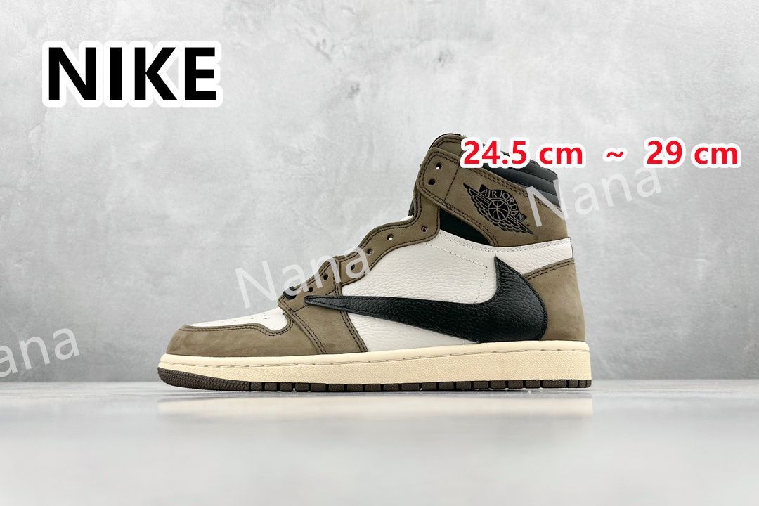 新品 未使用 NIKE ナイキ A×TRAVIS SCOTT AIR JORDAN 1 HIGH OG TS SP トラヴィススコット エアジョーダン1 ハイカットスニーカー ブラウン CD4487-100 男女兼用