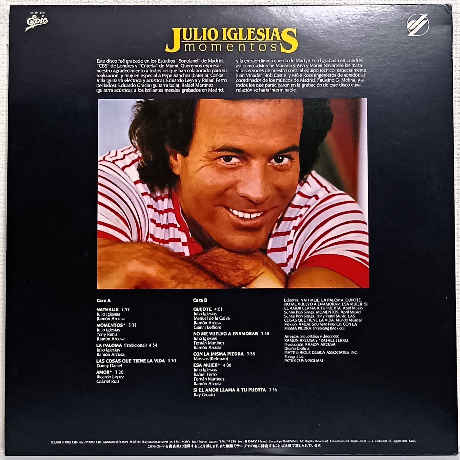 JULIO IGLESIAS フリオイグレシアス 358P-6 金レーベル HEY! / フリオ・イグレシアス/JULIO IGLESIAS レコード通販「お