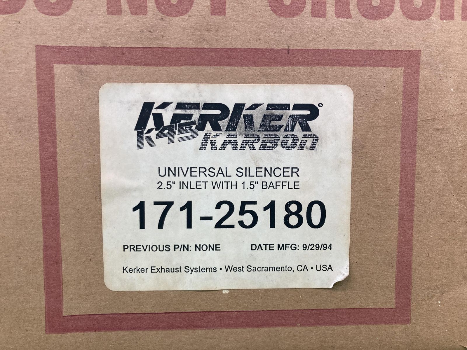 KERKER製 サイレンサーマフラー 171-25180 社外 新品 K45 カーボン ユニバーサルサイレンサー 廃盤 未使用 マフラーバンド付き  CB400SF X4