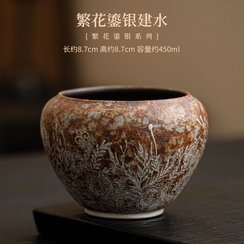 茶道具 老岩泥 茶渣缸 功夫茶 泡茶器具 洗水 家庭用 茶会 陶器