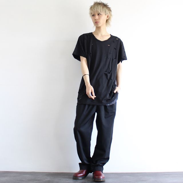 クラッシュ加工ビッグカットソー