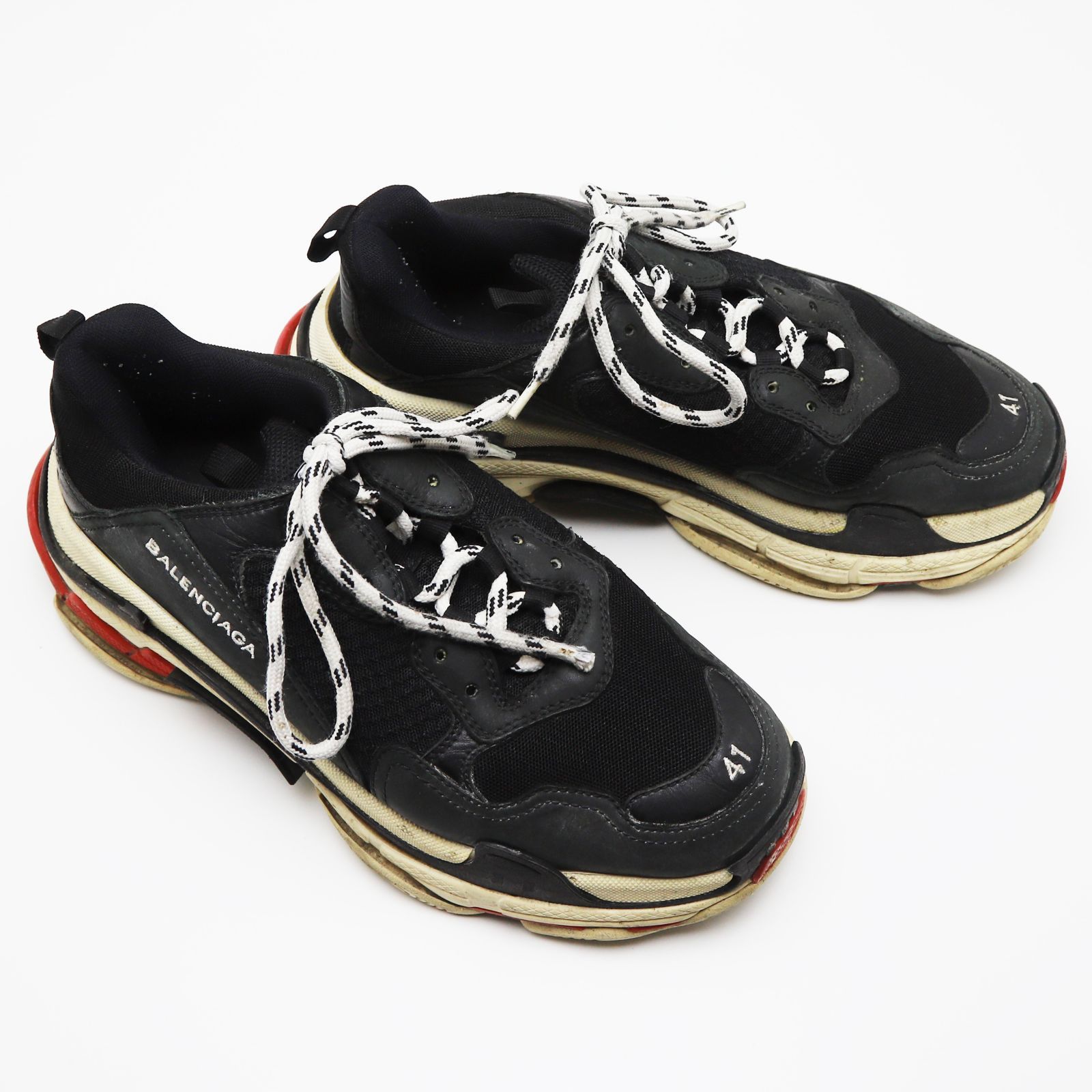 バレンシアガ TRIPLE S スニーカー ダブルフォーム＆メッシュ ブラック 