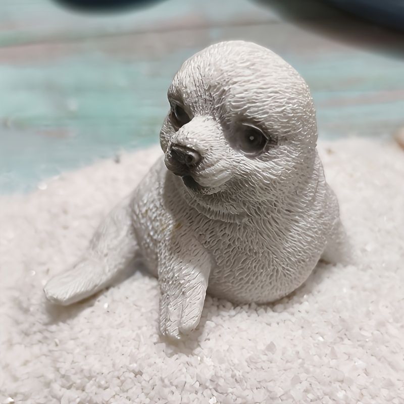 置物 オブジェ ガーデンオーナメント 2匹のアザラシ 可愛い 室内 屋内 