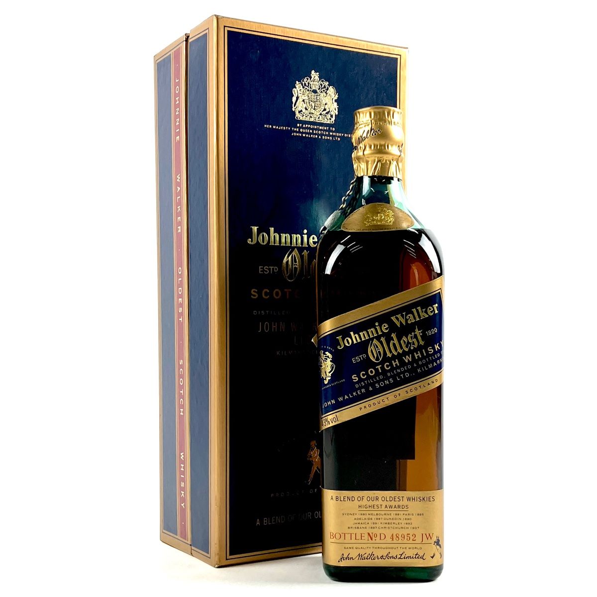 ジョニーウォーカー JOHNNIE WALKER ブルーラベル オールデスト 750ml スコッチウイスキー ブレンデッド 【古酒】 - メルカリ