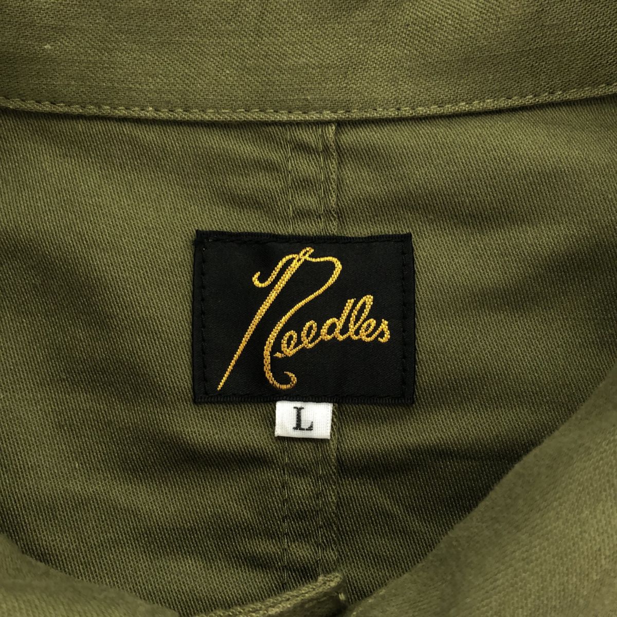 Needles ニードルズ サイズL D.N. Coverall Back Sateen Olive